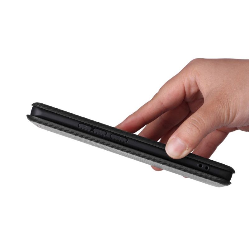 Kožené Pouzdro Folio Realme 14 Pro 5g Uhlíková Vlákna