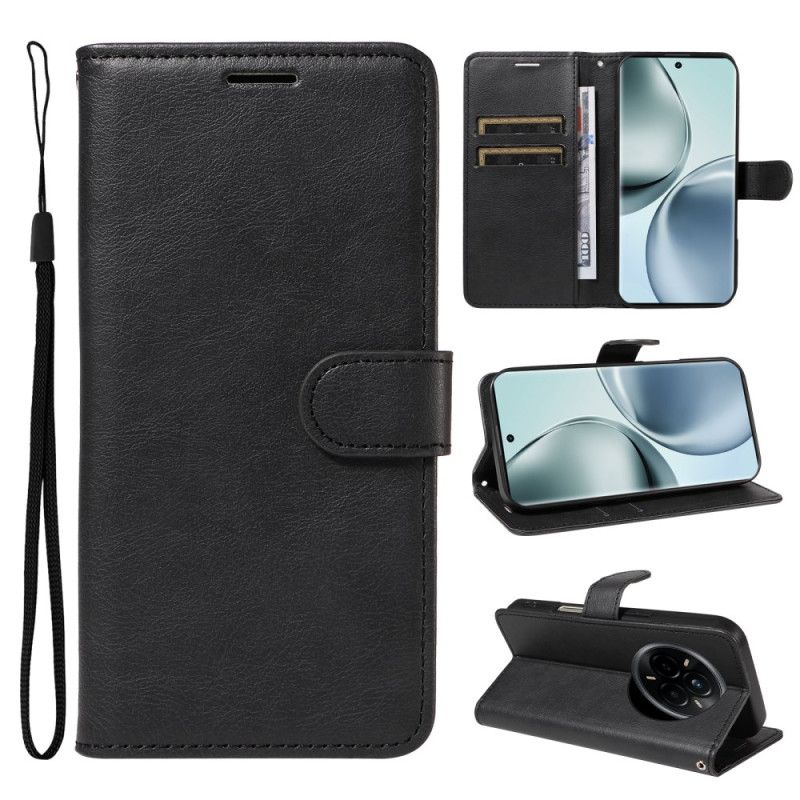 Kožený Kryt Na Realme 14 Pro 5g Jednoduchá Umělá Kůže