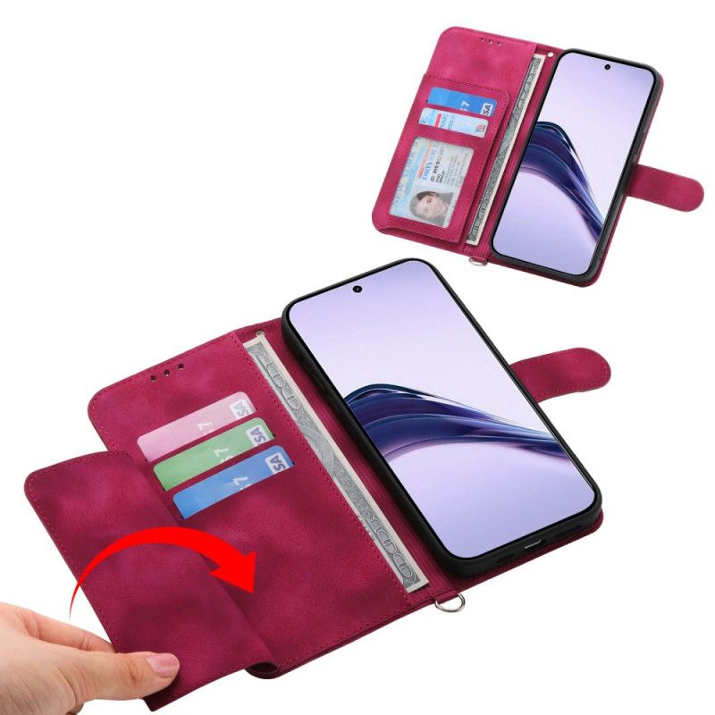 Kožený Kryt Na Realme 14 Pro 5g Květinová Krajka S Páskem