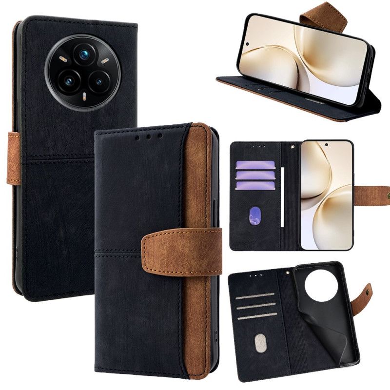 Kožený Kryt Realme 14 Pro 5g Dvoubarevné Rfid Blokování