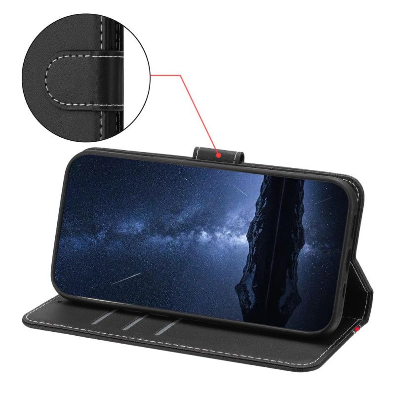 Kožený Kryt Realme 14 Pro 5g Dvoubarevný Lem