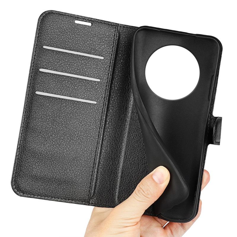 Kožený Kryt Realme 14 Pro 5g Klasická Umělá Kůže Liči