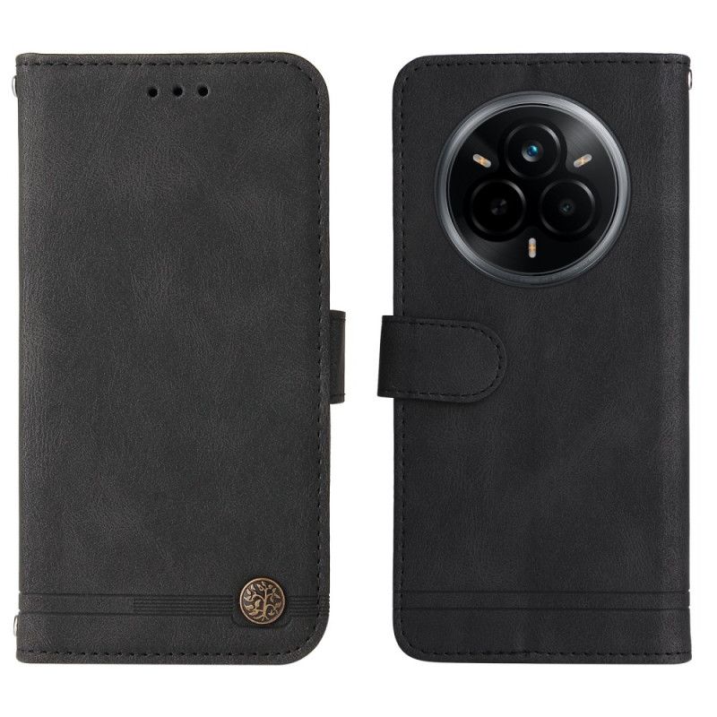 Kožený Kryt Realme 14 Pro 5g Semišový Efekt S Nýty