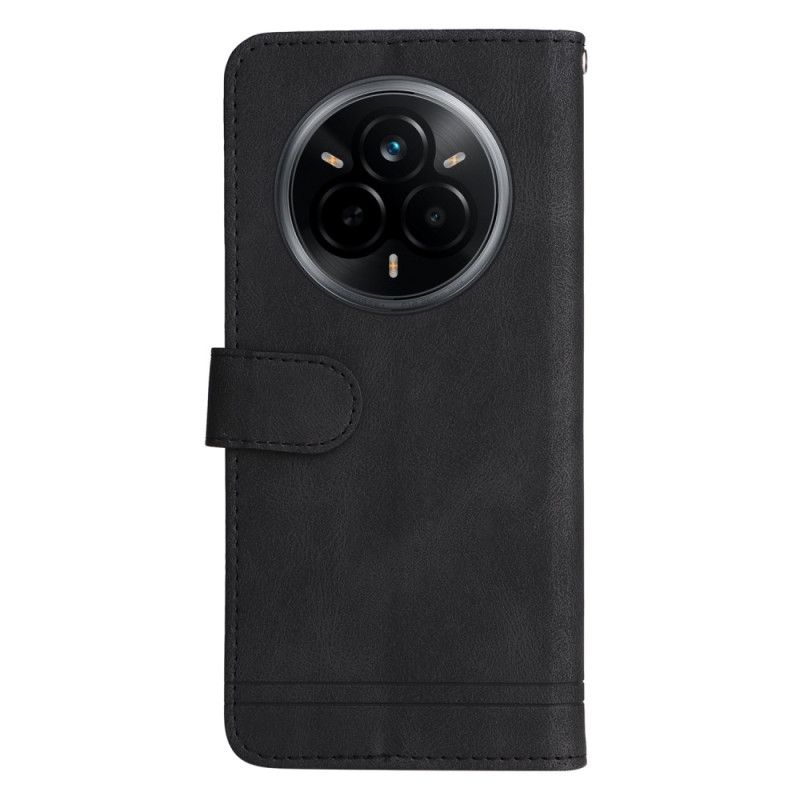 Kožený Kryt Realme 14 Pro 5g Semišový Efekt S Nýty