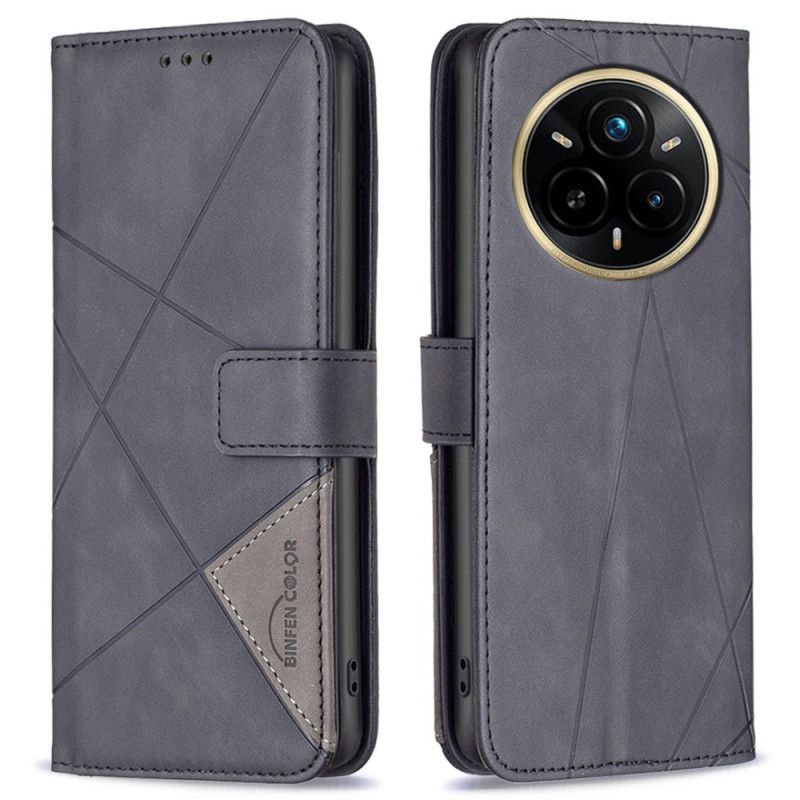 Peněženková Pouzdra Realme 14 Pro 5g Binfen Barva Geometrický Vzor