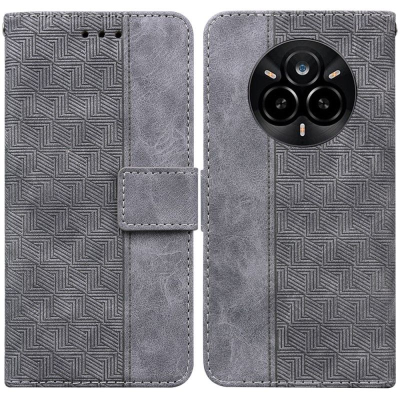 Peněženková Pouzdra Realme 14 Pro 5g Kryty Na Mobil Tkaný Vzor