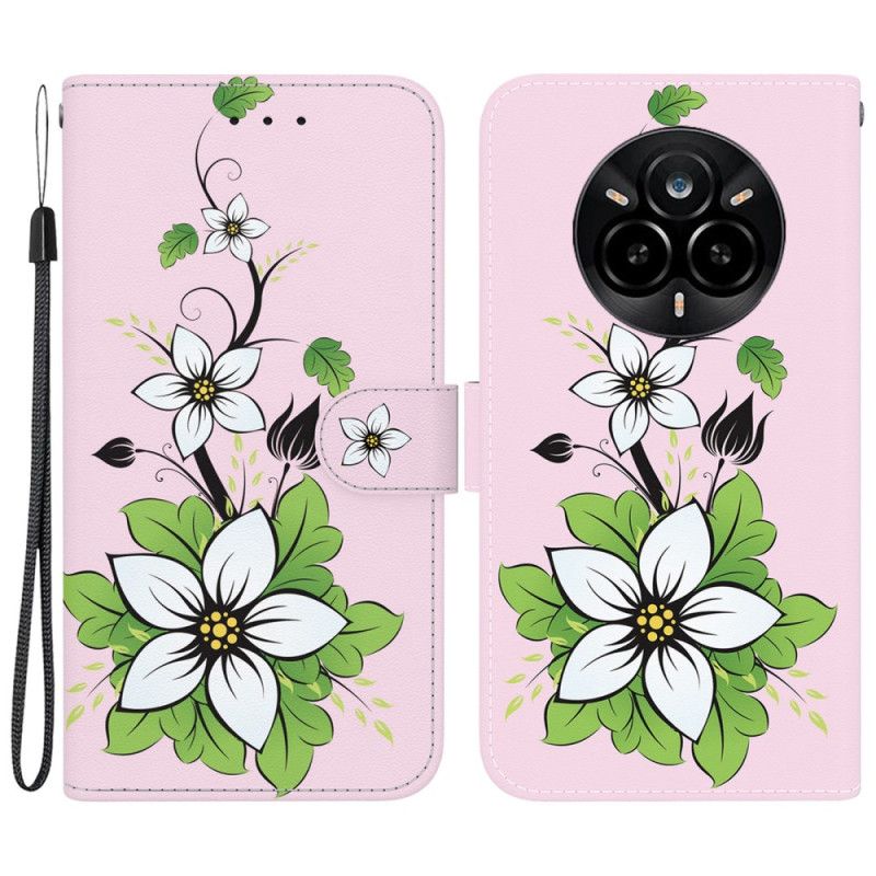 Peněženková Pouzdra Realme 14 Pro 5g Kryty Na Mobil Vzor Lilie