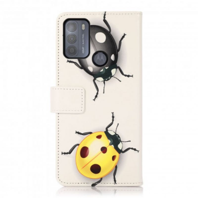 Kožené Pouzdro Na Moto G50 Berušky