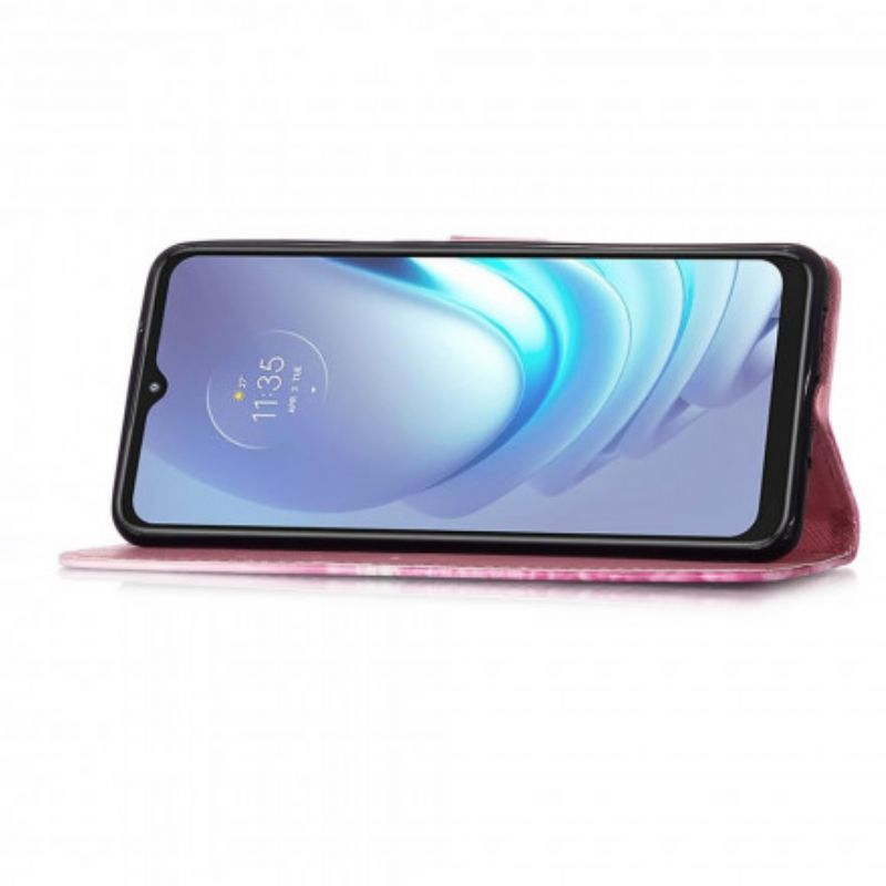 Kryt Flipové Pouzdro Na Moto G50 Akvarel Mák