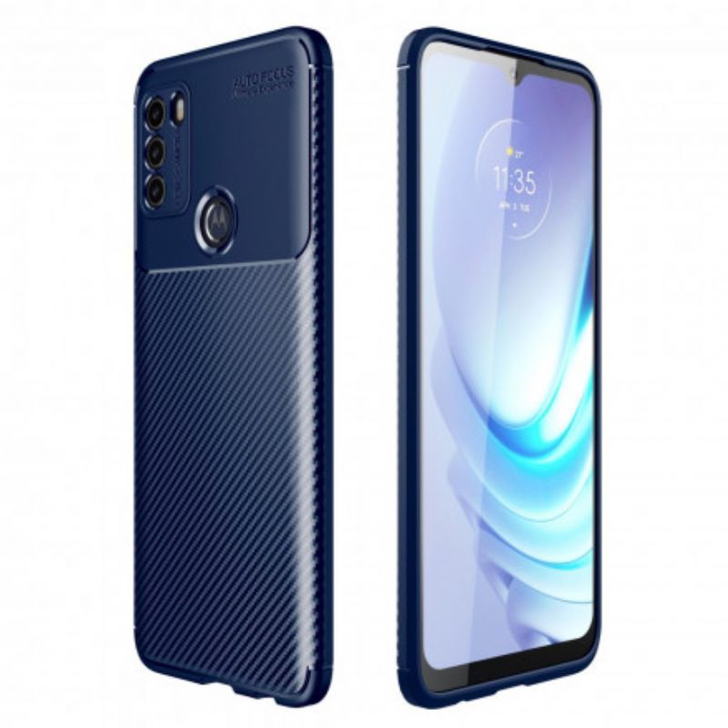 Kryt Na Moto G50 Flexibilní Textura Uhlíkových Vláken
