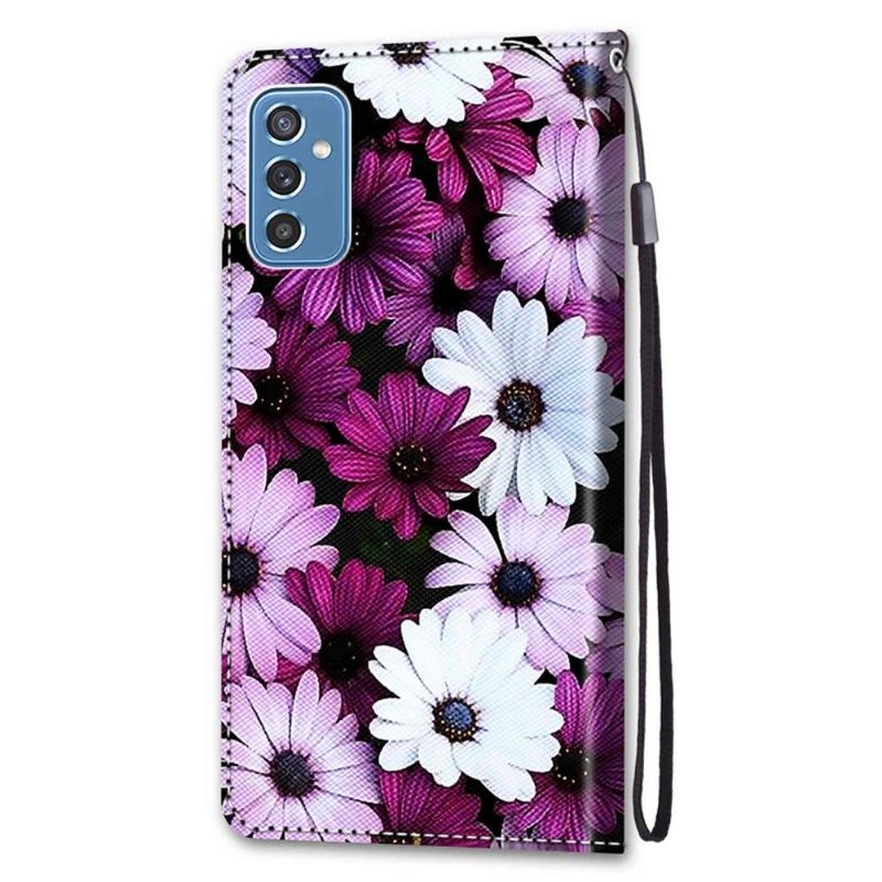 Flipové Pouzdro Na Samsung Galaxy M52 5G Barevné Sedmikrásky