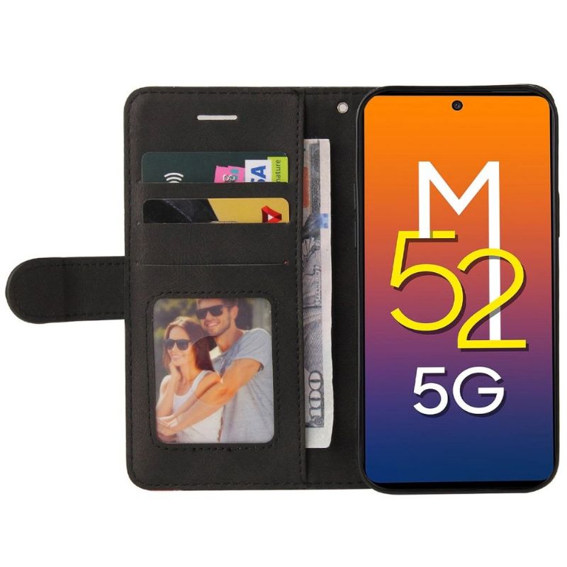 Flipové Pouzdro Na Samsung Galaxy M52 5G Dvoubarevné Umělecké