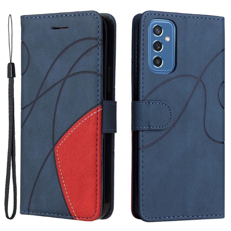 Flipové Pouzdro Na Samsung Galaxy M52 5G Dvoubarevné Umělecké