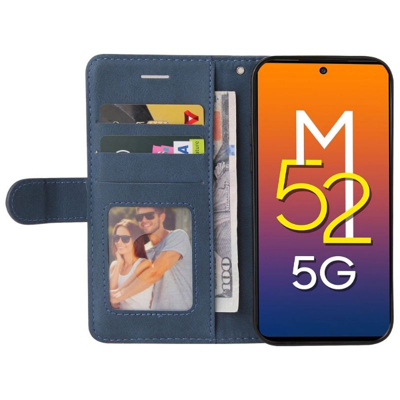 Flipové Pouzdro Na Samsung Galaxy M52 5G Dvoubarevné Umělecké