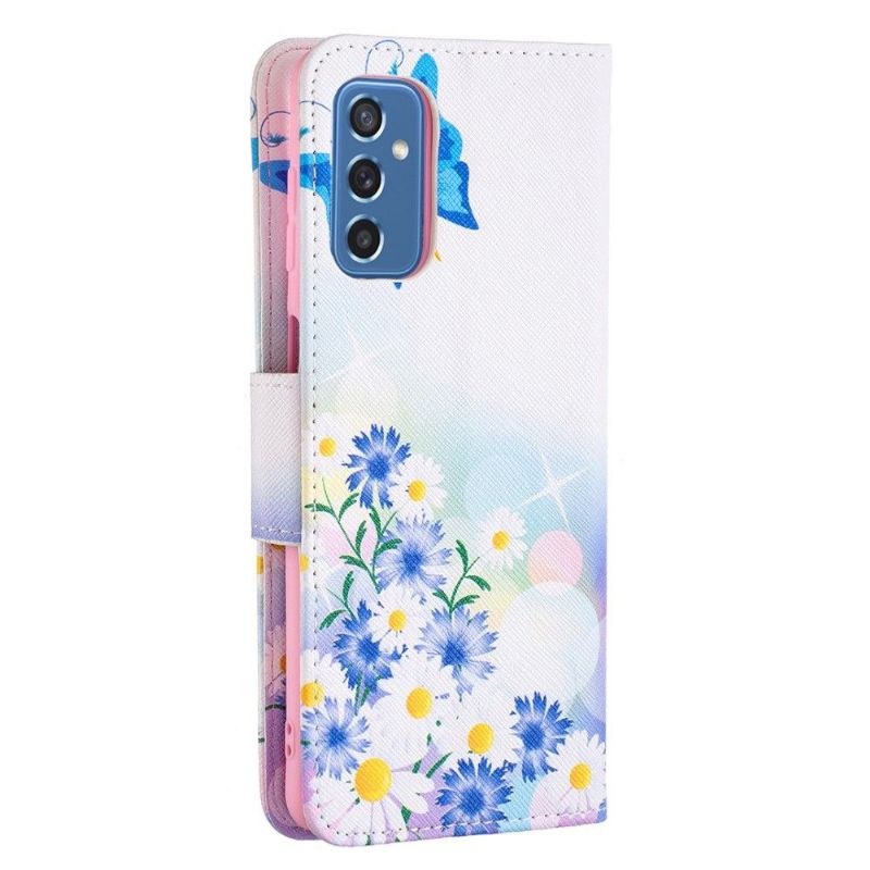Flipové Pouzdro Na Samsung Galaxy M52 5G Motýl A Sedmikrásky