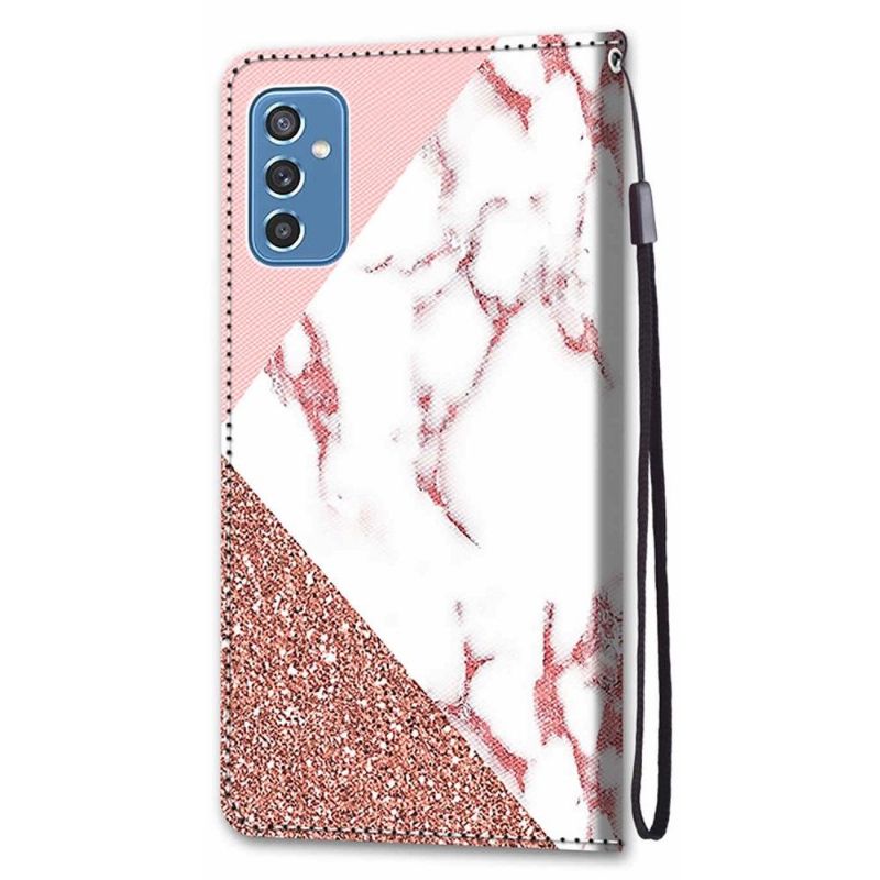 Flipové Pouzdro Na Samsung Galaxy M52 5G Třpytivý Mramor