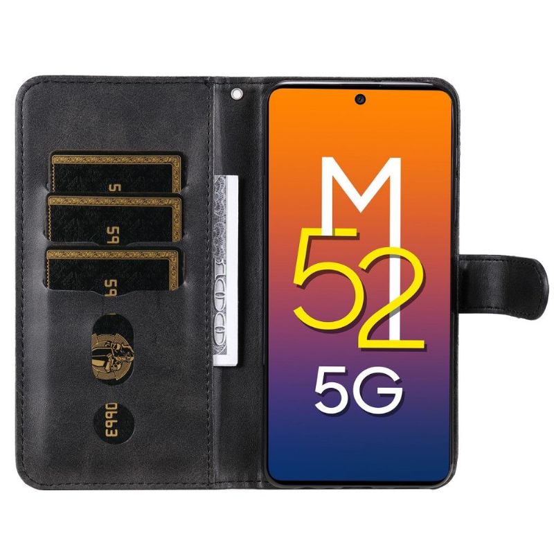 Kožené Pouzdro Na Samsung Galaxy M52 5G Peněženkové Pouzdro Peněženka Elena