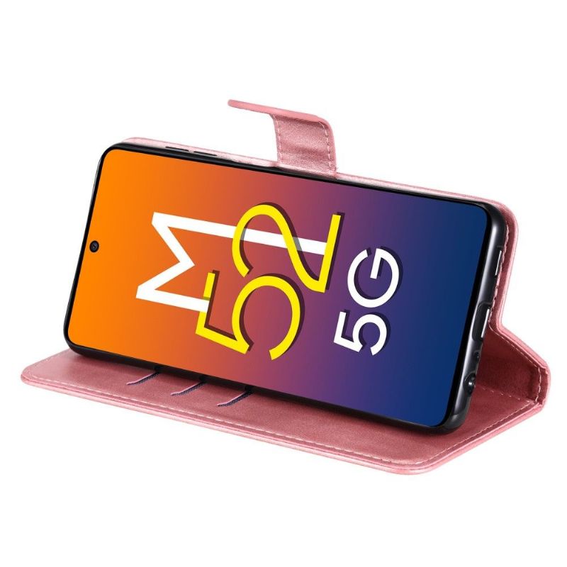 Kožené Pouzdro Na Samsung Galaxy M52 5G Peněženkové Pouzdro Peněženka Elena