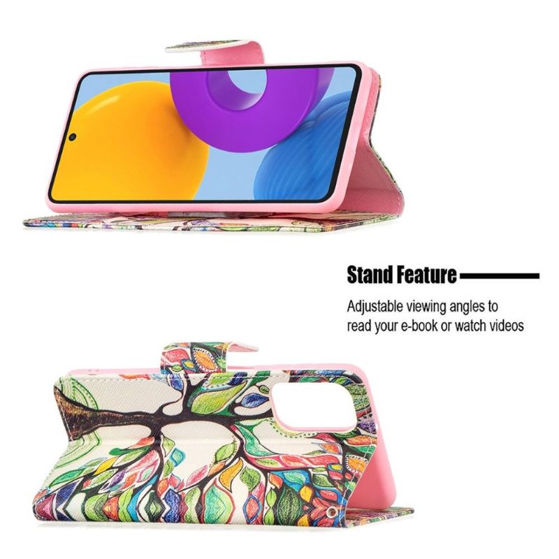 Kožené Pouzdro Na Samsung Galaxy M52 5G Stromová Kresba