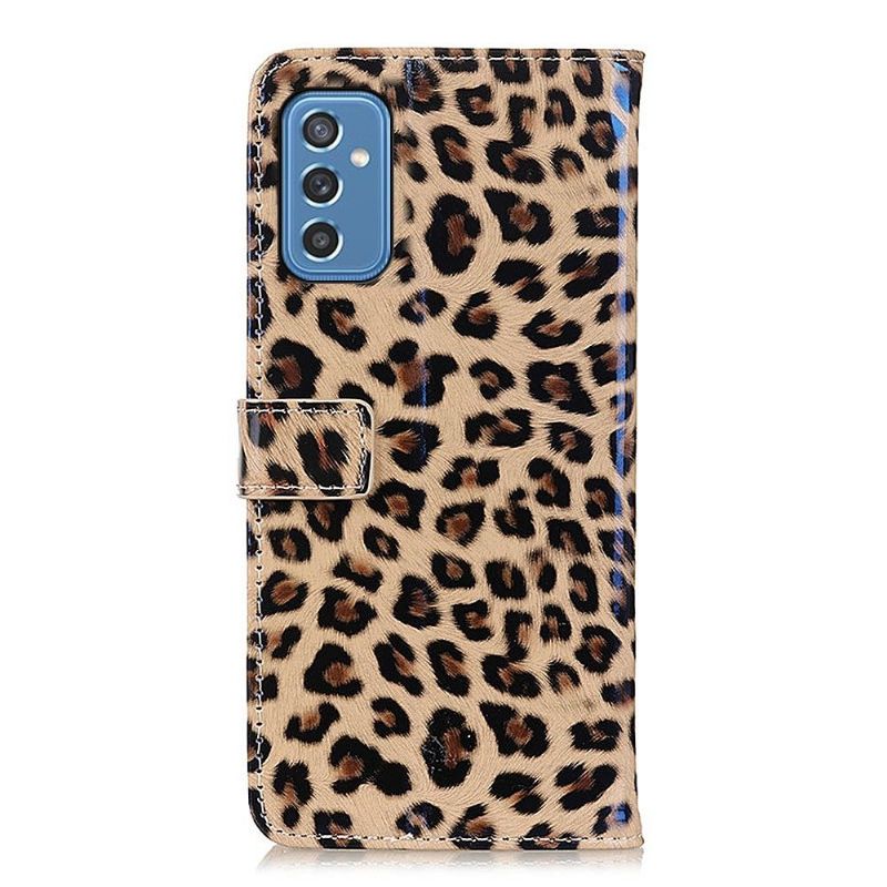 Kožené Pouzdro Na Samsung Galaxy M52 5G Styl Leoparda Z Umělé Kůže