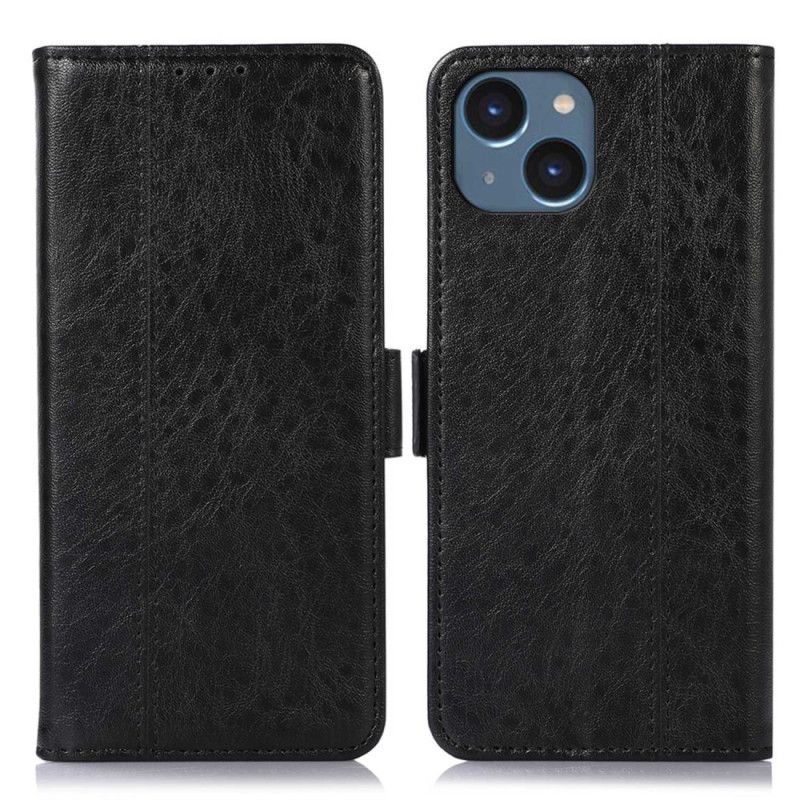 Flipové Pouzdro Na iPhone 14 Diskrétní Umělá Kůže
