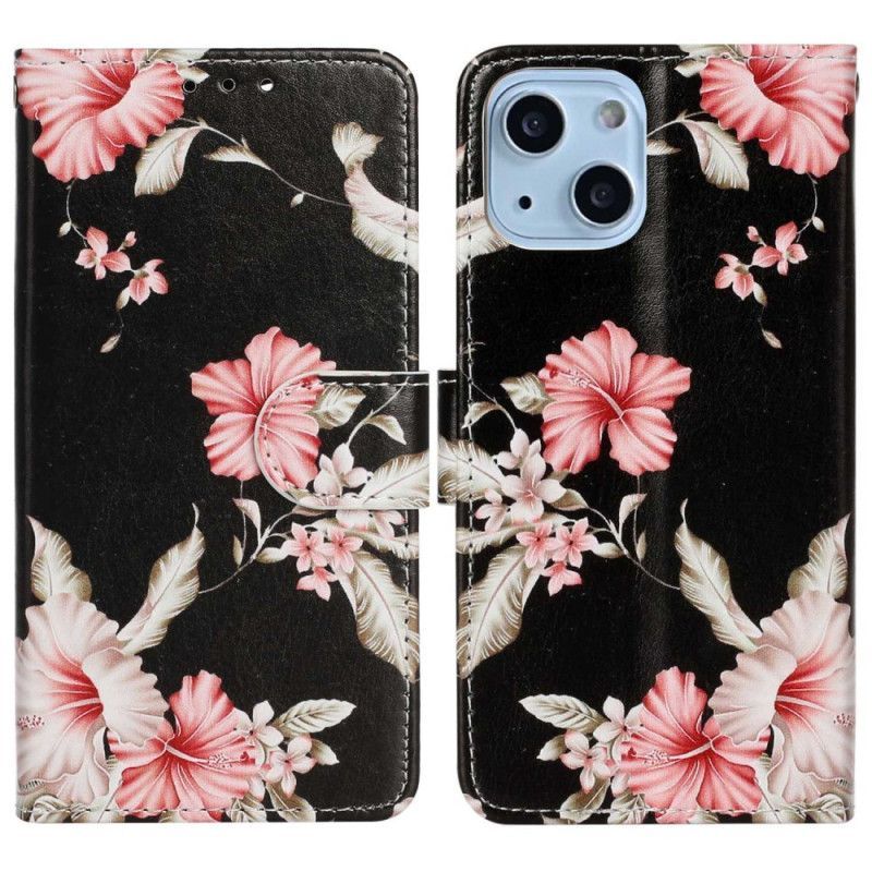 Flipové Pouzdro Na iPhone 14 Květiny
