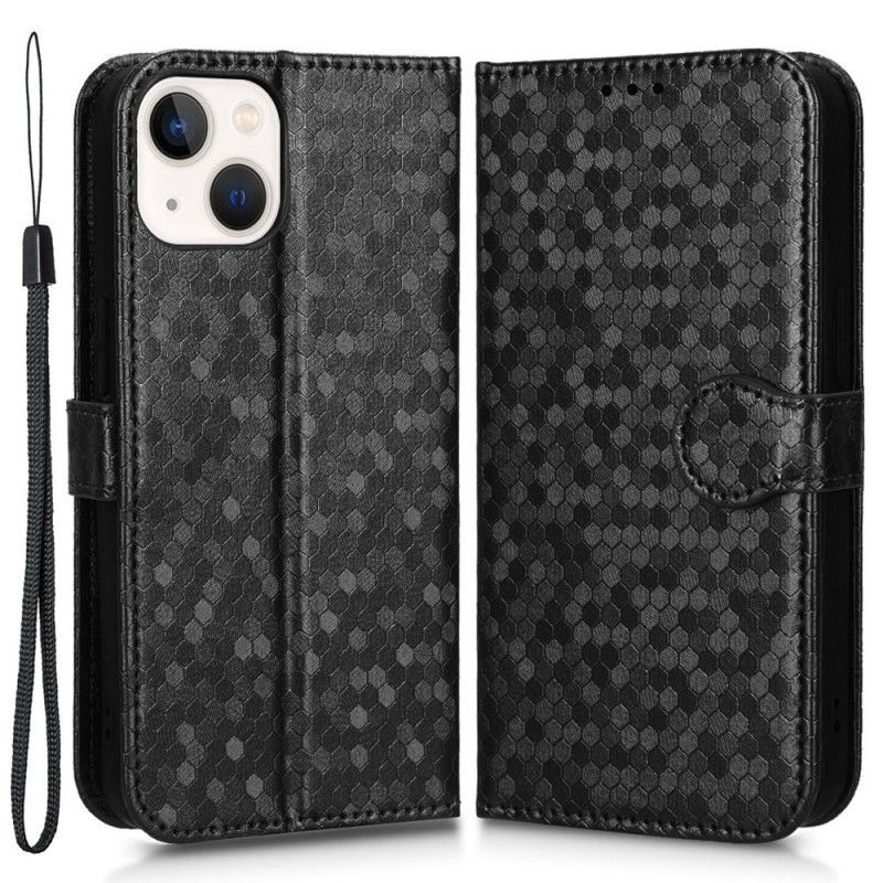 Flipové Pouzdro Na iPhone 14 Na Lana 3d Vzor Strappy