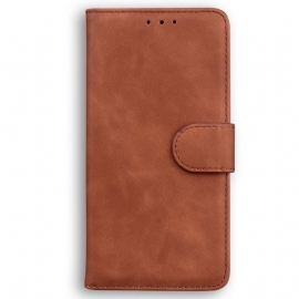 Kožené Pouzdro Na iPhone 14 Odkryté Švy