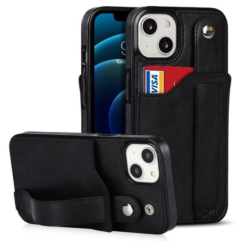Kryt Na iPhone 14 Držák Rfid Karet S Popruhem