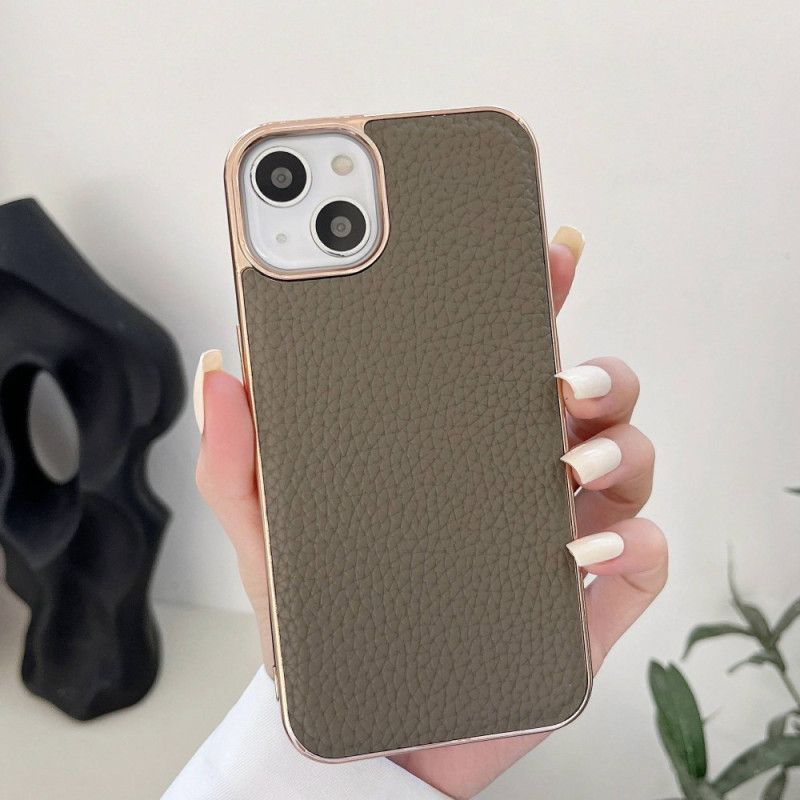 Kryt Na iPhone 14 Hvězdná Řada Z Pravé Kůže