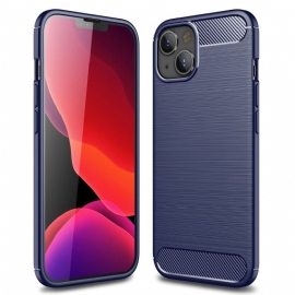 Kryt Na iPhone 14 Kartáčované Uhlíkové Vlákno