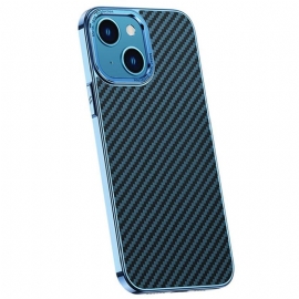 Kryt Na iPhone 14 Textura Uhlíkových Vláken Z Umělé Kůže