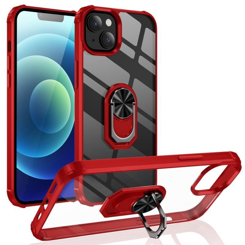 Kryt Na iPhone 14 Transparentní S Ring-support