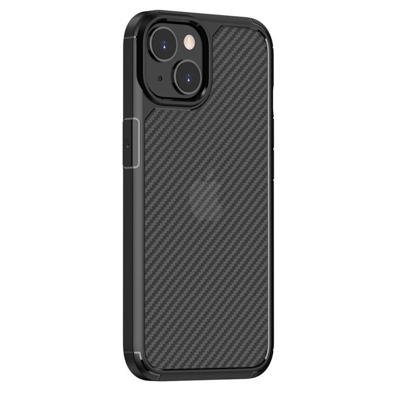 Kryt Na iPhone 14 Transparentní Uhlíkové Vlákno