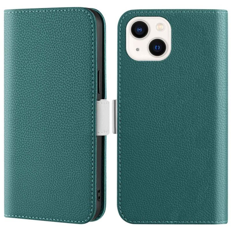 Kryty Na Mobil Na iPhone 14 Flipové Pouzdro Umělá Kůže Liči