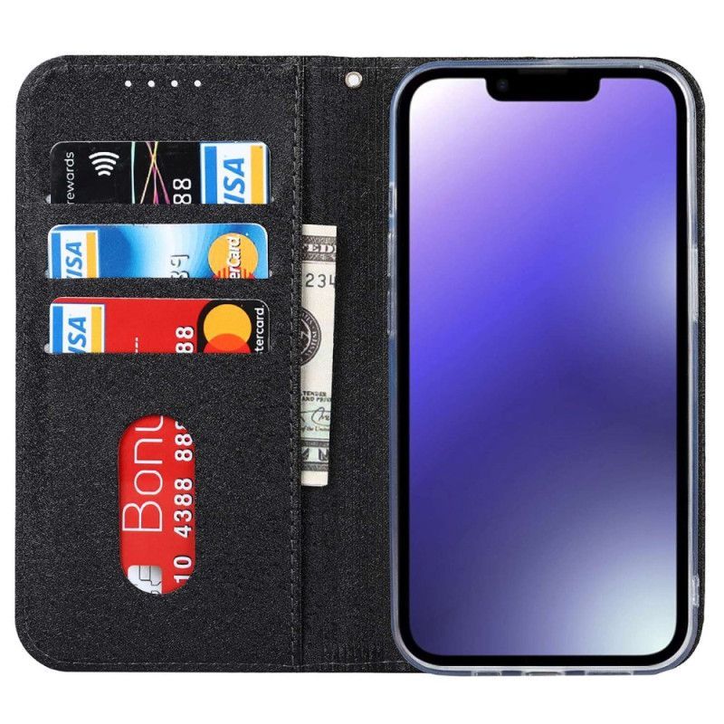Kryty Na Mobil Na iPhone 14 Na Lana Flipové Pouzdro Strappy Silk