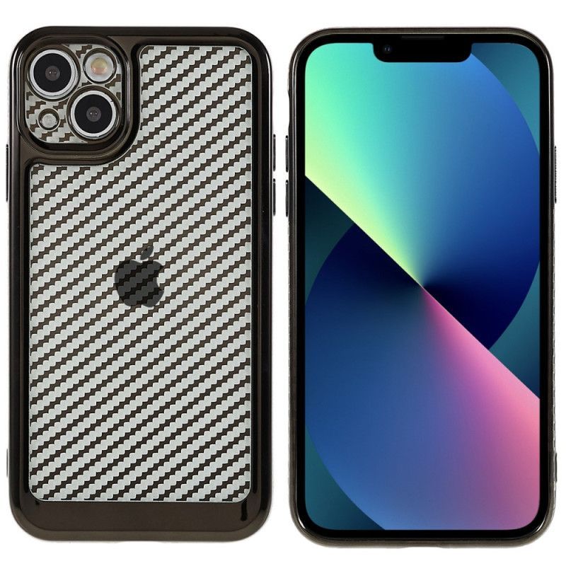 Kryty Na Mobil Na iPhone 14 Stylové Uhlíkové Vlákno