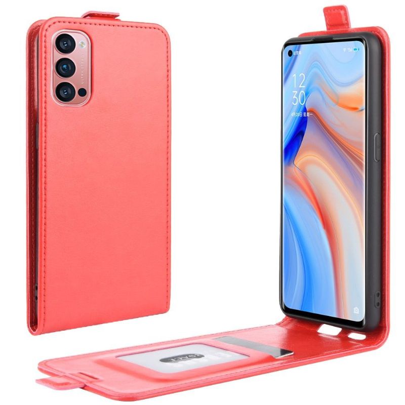 Flipové Pouzdro Na Oppo Reno 4 Pro 5G Kožené Pouzdro Vertikální Umělá Kůže