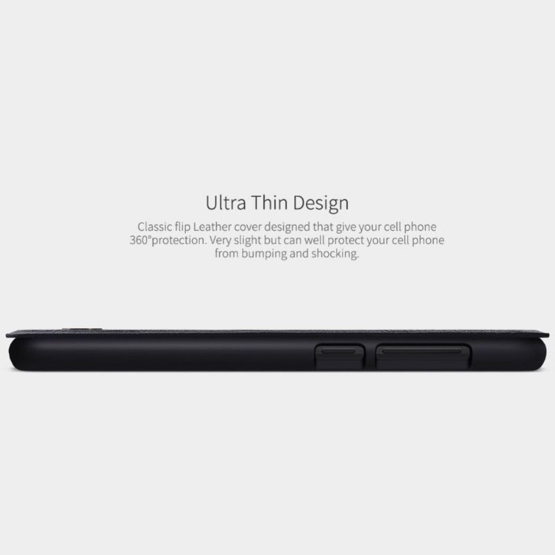 Flipové Pouzdro Na Xiaomi Mi 9 SE Kožený Potah Nillkin Qin - Černý