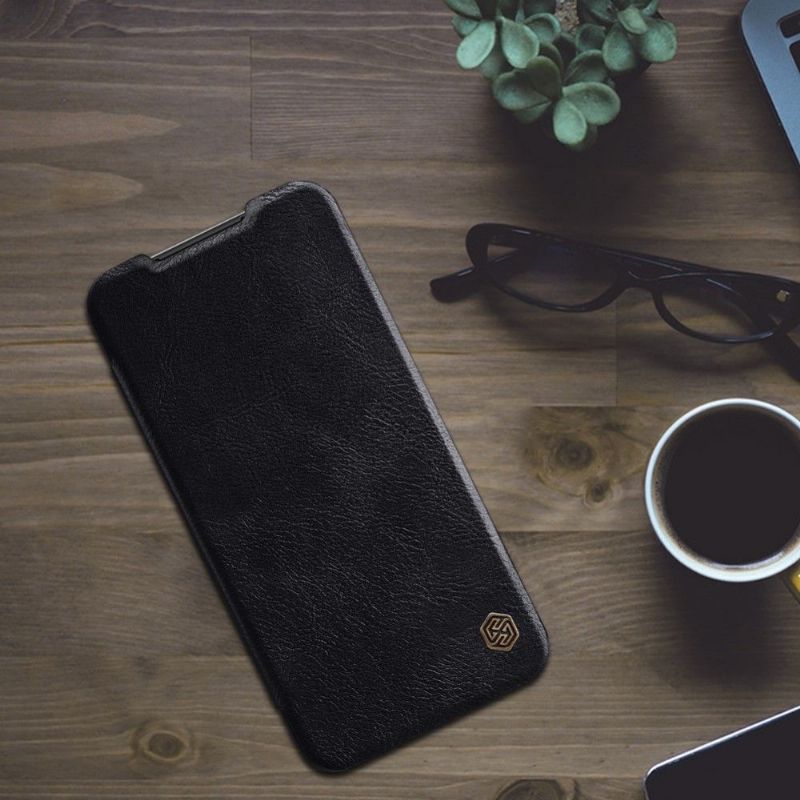 Flipové Pouzdro Na Xiaomi Mi 9 SE Kožený Potah Nillkin Qin - Černý