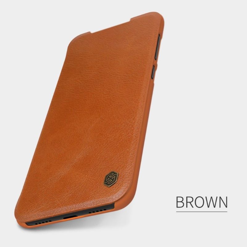 Kožené Pouzdro Na Xiaomi Mi 9 SE Kožené Čalounění Nillkin Qin - Havana