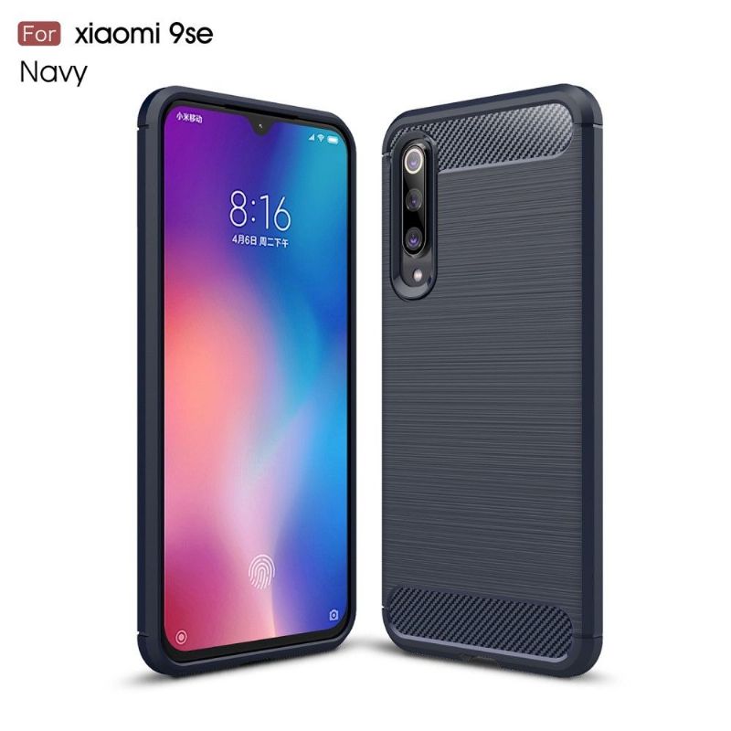 Kryt Na Xiaomi Mi 9 SE Uhlíkový Kartáčovaný Gel