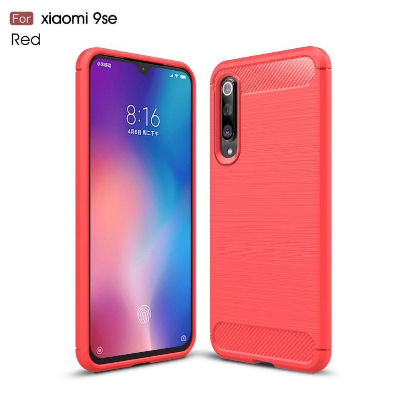 Kryt Na Xiaomi Mi 9 SE Uhlíkový Kartáčovaný Gel