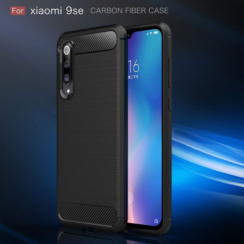 Kryt Na Xiaomi Mi 9 SE Uhlíkový Kartáčovaný Gel