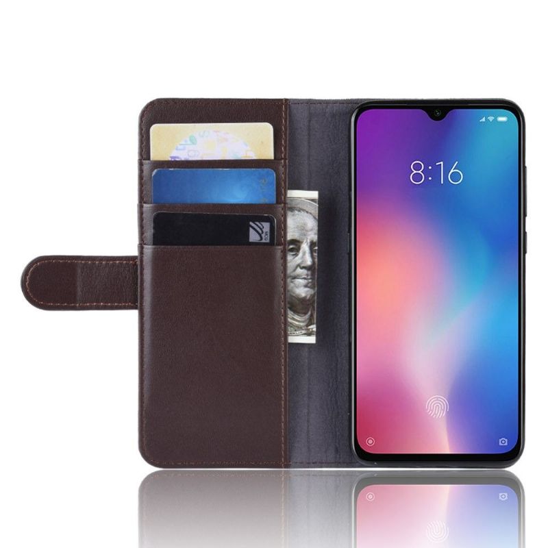 Pouzdra Na Xiaomi Mi 9 SE Prémiový Kožený Držák Na Karty - Hnědý