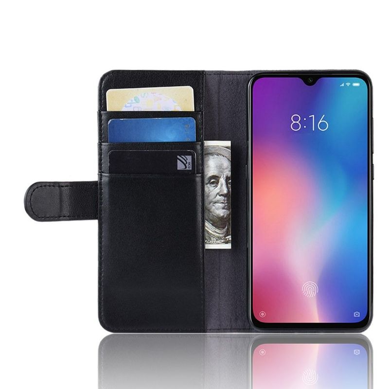 Pouzdra Na Xiaomi Mi 9 SE Prémiový Kožený Držák Na Karty - Černý
