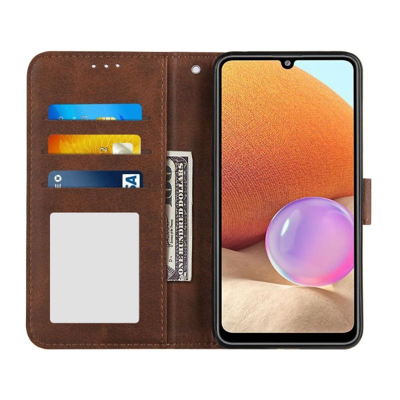 Flipové Pouzdro Na Samsung Galaxy A32 5G Efektní Linie Kůže