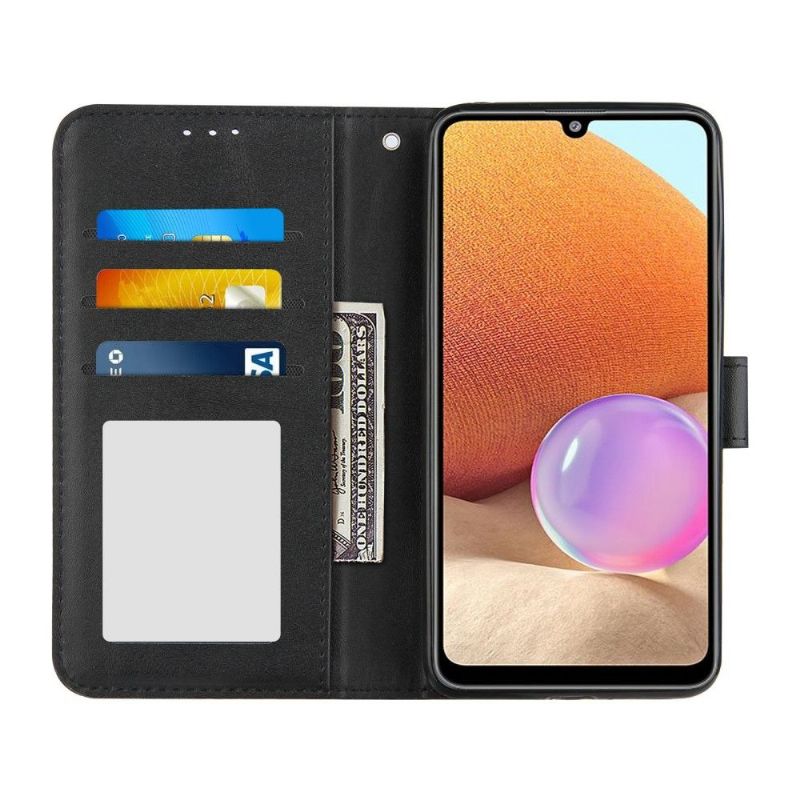 Flipové Pouzdro Na Samsung Galaxy A32 5G Efektní Linie Kůže