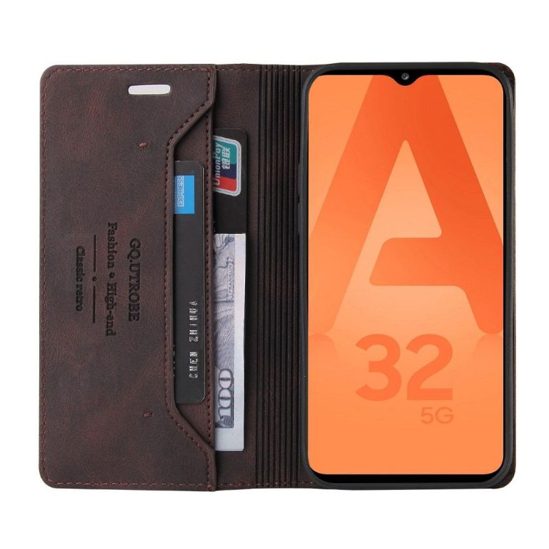 Flipové Pouzdro Na Samsung Galaxy A32 5G Gq.utrobe Faux Leather Retro