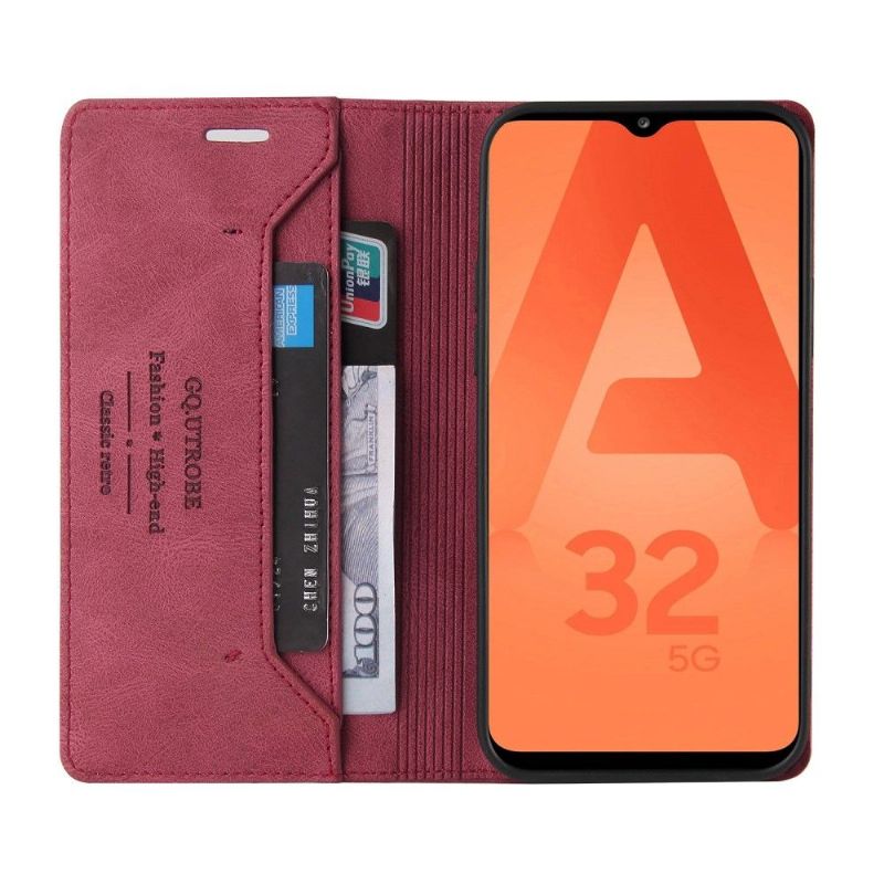 Flipové Pouzdro Na Samsung Galaxy A32 5G Gq.utrobe Faux Leather Retro